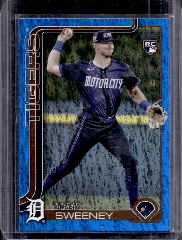Trey Sweeney 2025 Topps #67 Blue Holo Foil /150 Rookie RAW