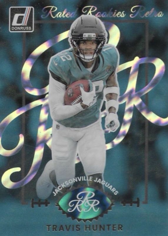 Travis Hunter 2025 Donruss #4 Rated Rookies Retro RAW