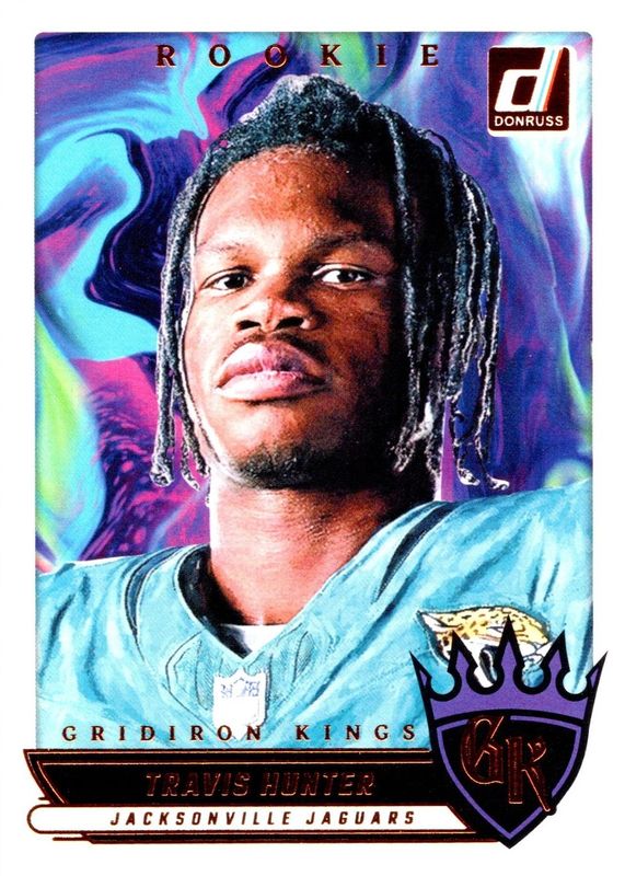 Travis Hunter 2025 Donruss #2 Rookie Gridiron Kings RAW