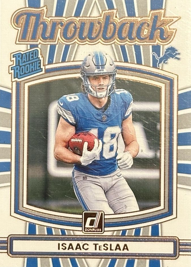 Isaac TeSlaa 2025 Donruss #22 Rated Rookies Throwback Price Guide ...