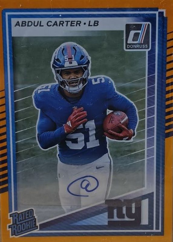 2025 Donruss #315 Rated Rookie Autographs - Orange