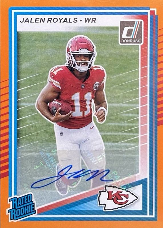 2025 Donruss #321 Rated Rookie Autographs - Orange