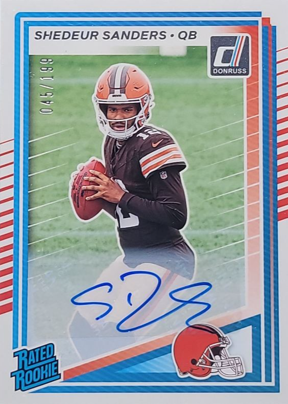 Shedeur Sanders 2025 Donruss #306 Rated Rookie Autographs (/199) Price ...