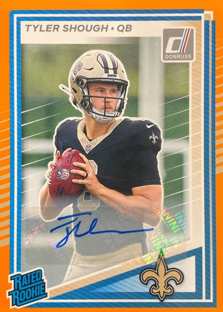 Tyler Shough 2025 Donruss #304 Rated Rookie Autographs - Orange