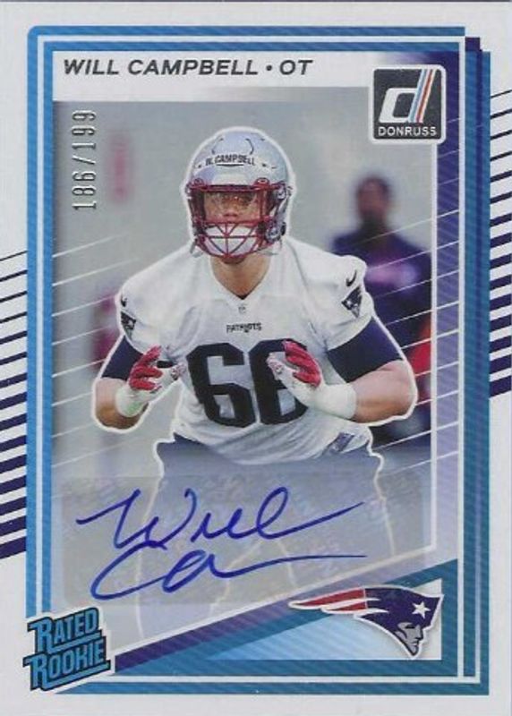 2025 Donruss #345 Rated Rookie Autographs (/199)