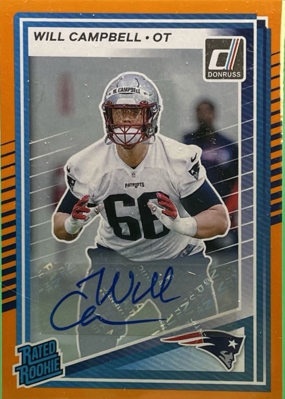 2025 Donruss #345 Rated Rookie Autographs - Orange