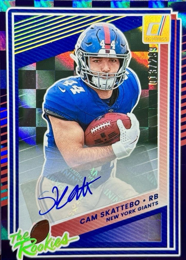 Cam Skattebo 2025 Donruss #19 The Rookies Autographs (/299) Price Guide ...