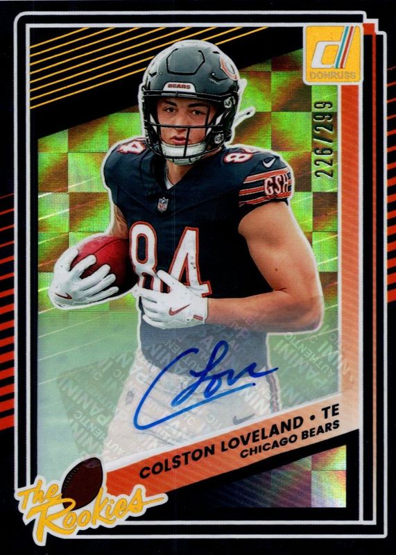 Colston Loveland 2025 Donruss #14 The Rookies Autographs (/299) RAW