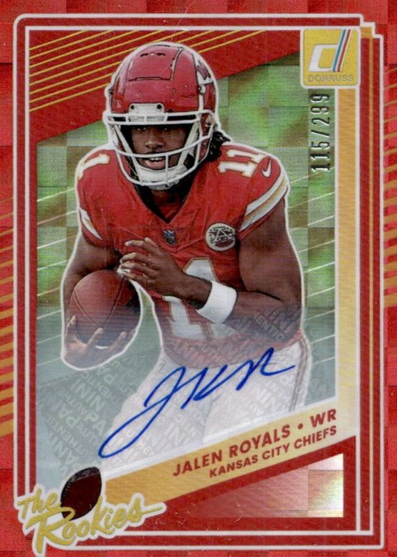 Jalen Royals 2025 Donruss #27 The Rookies Autographs (/299) RAW