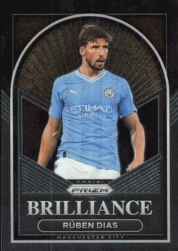 Ruben Dias 2023 Prizm Premier League #1 Brilliance RAW