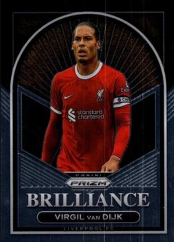 Virgil van Dijk 2023 Prizm Premier League #22 Brilliance RAW