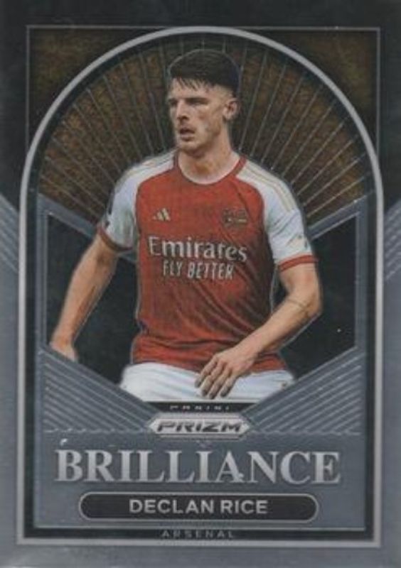 Declan Rice 2023 Prizm Premier League #2 Brilliance RAW