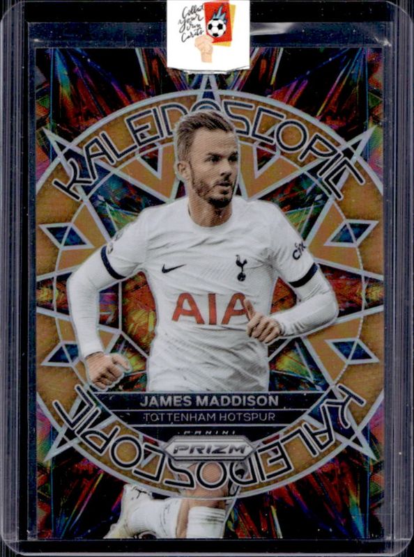 James Maddison 2023 Prizm Premier League #24 Kaleidoscopic - Orange /25 RAW