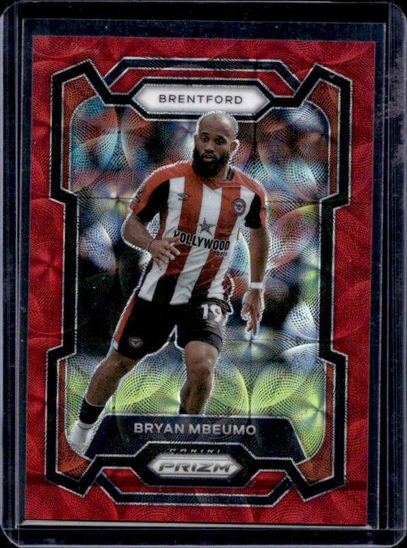 Bryan Mbeumo 2023 Prizm Premier League #143 Choice Red /30 RAW