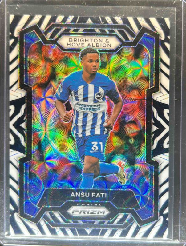 Ansu Fati 2023 Prizm Premier League #100 Choice Zebra /15 RAW