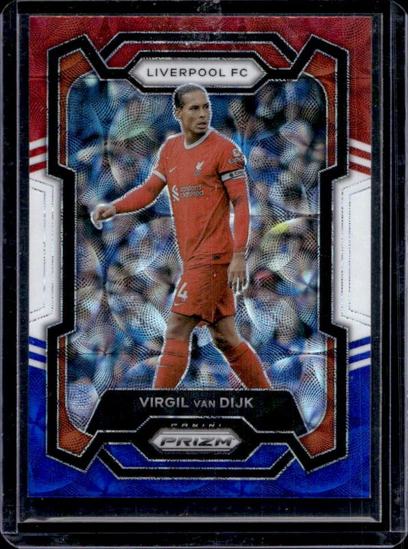 Virgil van Dijk 2023 Prizm Premier League #81 Choice Red White Blue RAW