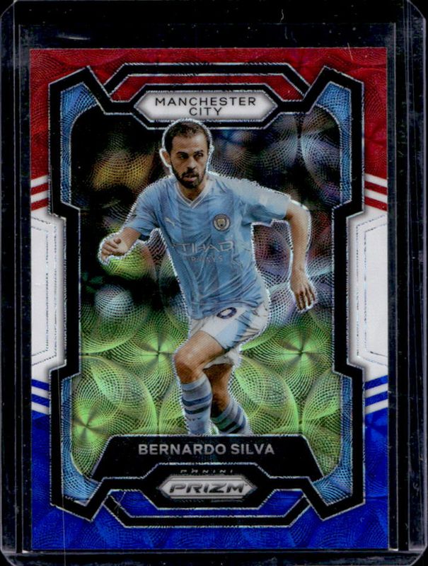 Bernardo Silva 2023 Prizm Premier League #14 Choice Red White Blue RAW