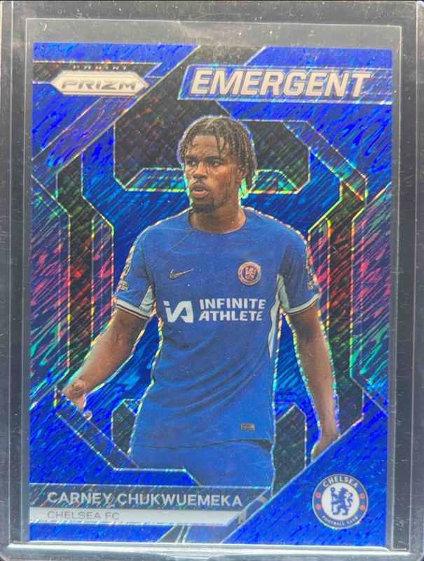 2023 Prizm Premier League #28 Emergent - Blue Shimmer /8