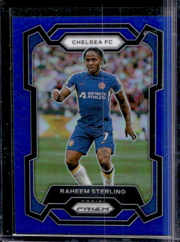 Raheem Sterling 2023 Prizm Premier League #184 Blue /299 RAW