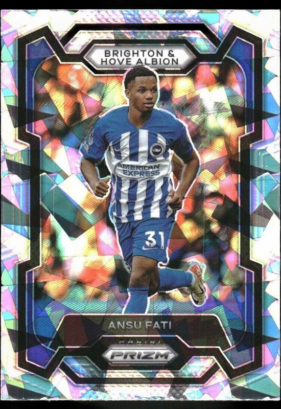 Ansu Fati 2023 Prizm Premier League #100 Ice RAW