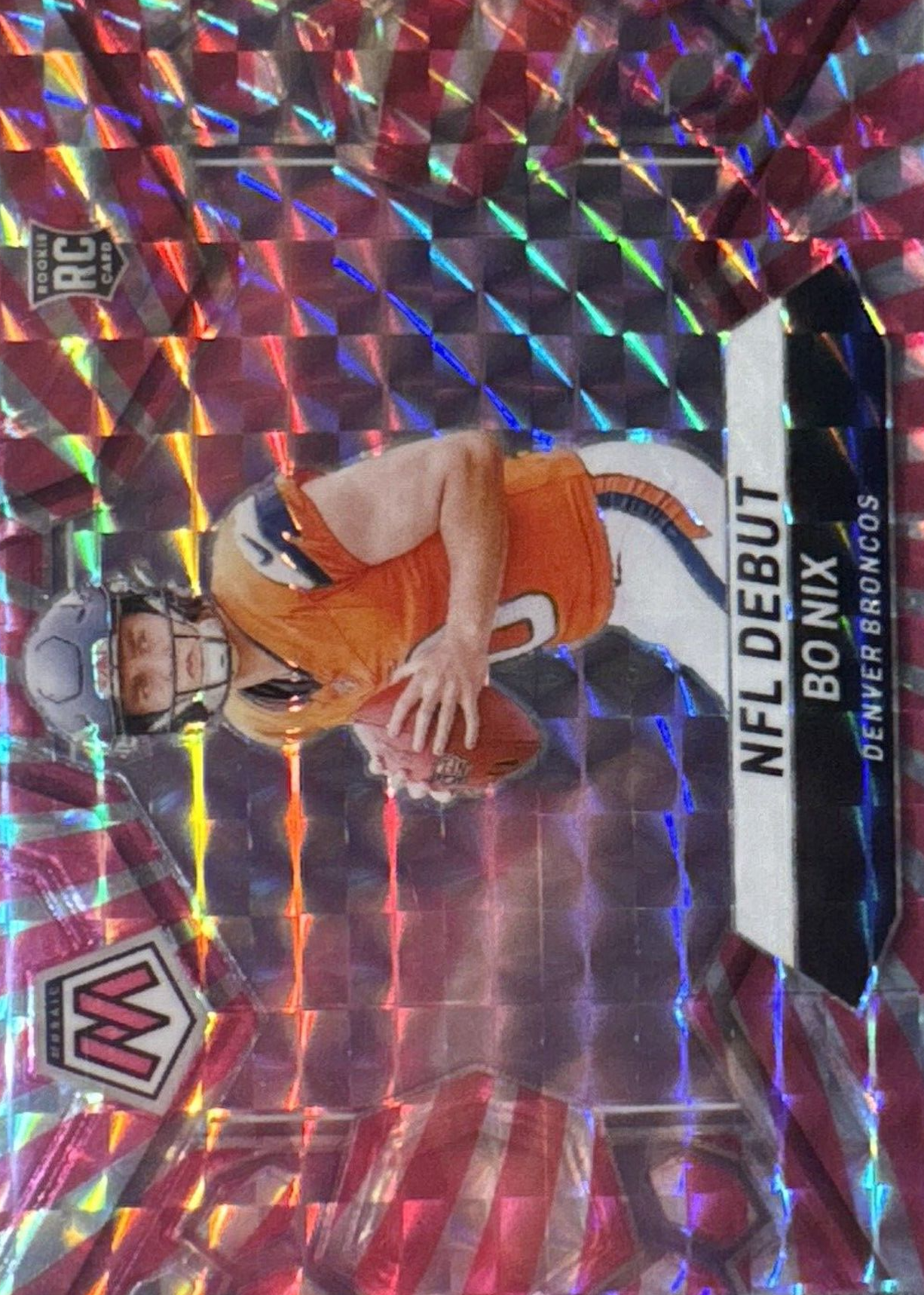 Bo Nix 2024 Mosaic #271 NFL Debut - Pink Swirl /13 Price