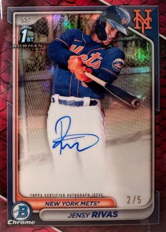 2024 Bowman Chrome #CPA-JR Prospect Auto - Reptilian Red Refractor /5 (1st)