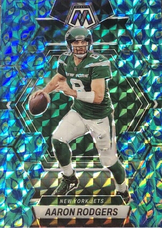 Aaron Rodgers 2023 Mosaic #82 Choice Peacock /(SSP) PSA 10