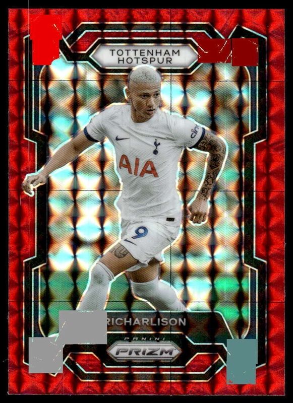 Richarlison 2023 Prizm Premier League #129 Red Mosaic RAW