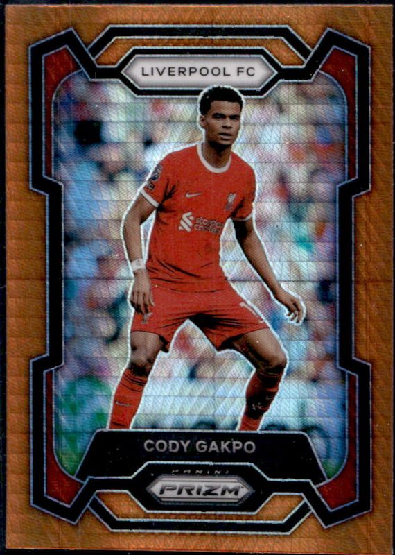 Cody Gakpo 2023 Prizm Premier League #77 Orange Hyper RAW