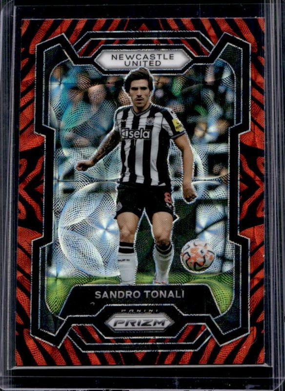Sandro Tonali 2023 Prizm Premier League #59 Choice Tiger Stripe /(SSP) RAW