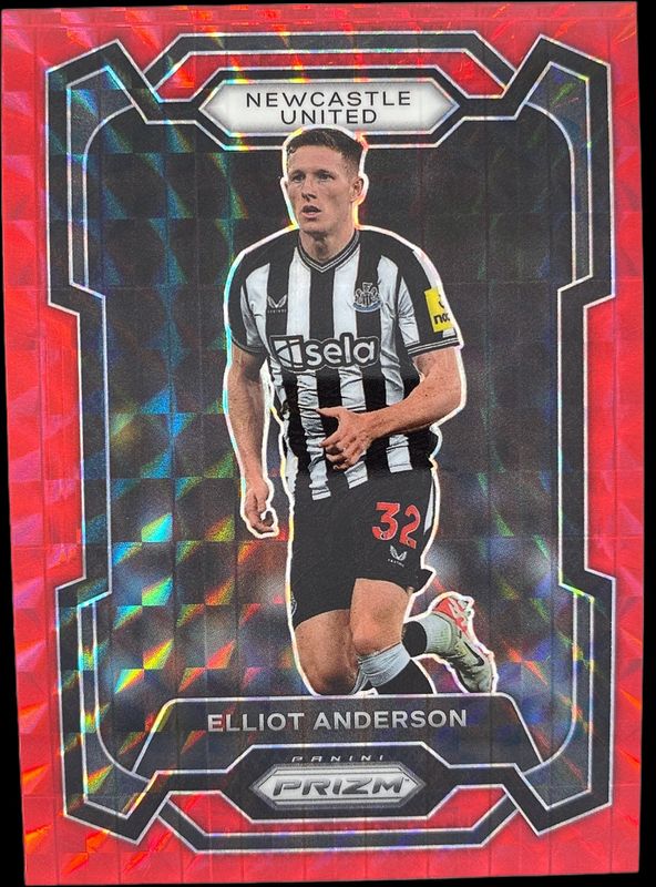 Elliot Anderson 2023 Prizm Premier League #71 Red Mosaic RAW