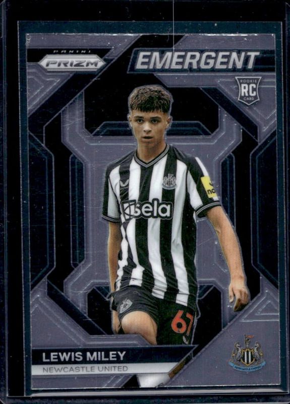Lewis Miley 2023 Prizm Premier League #9 Emergent Rookie RAW