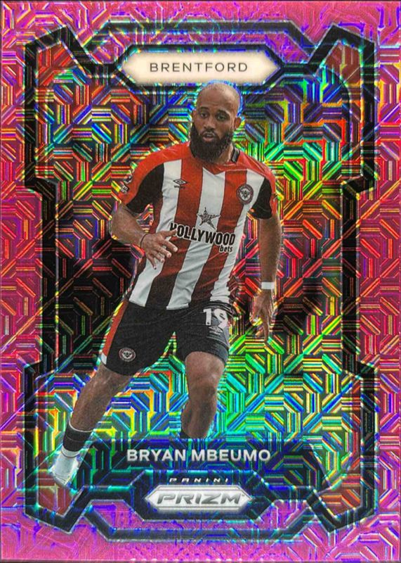 Bryan Mbeumo 2023 Prizm Premier League #143 Pink Mojo /11 RAW