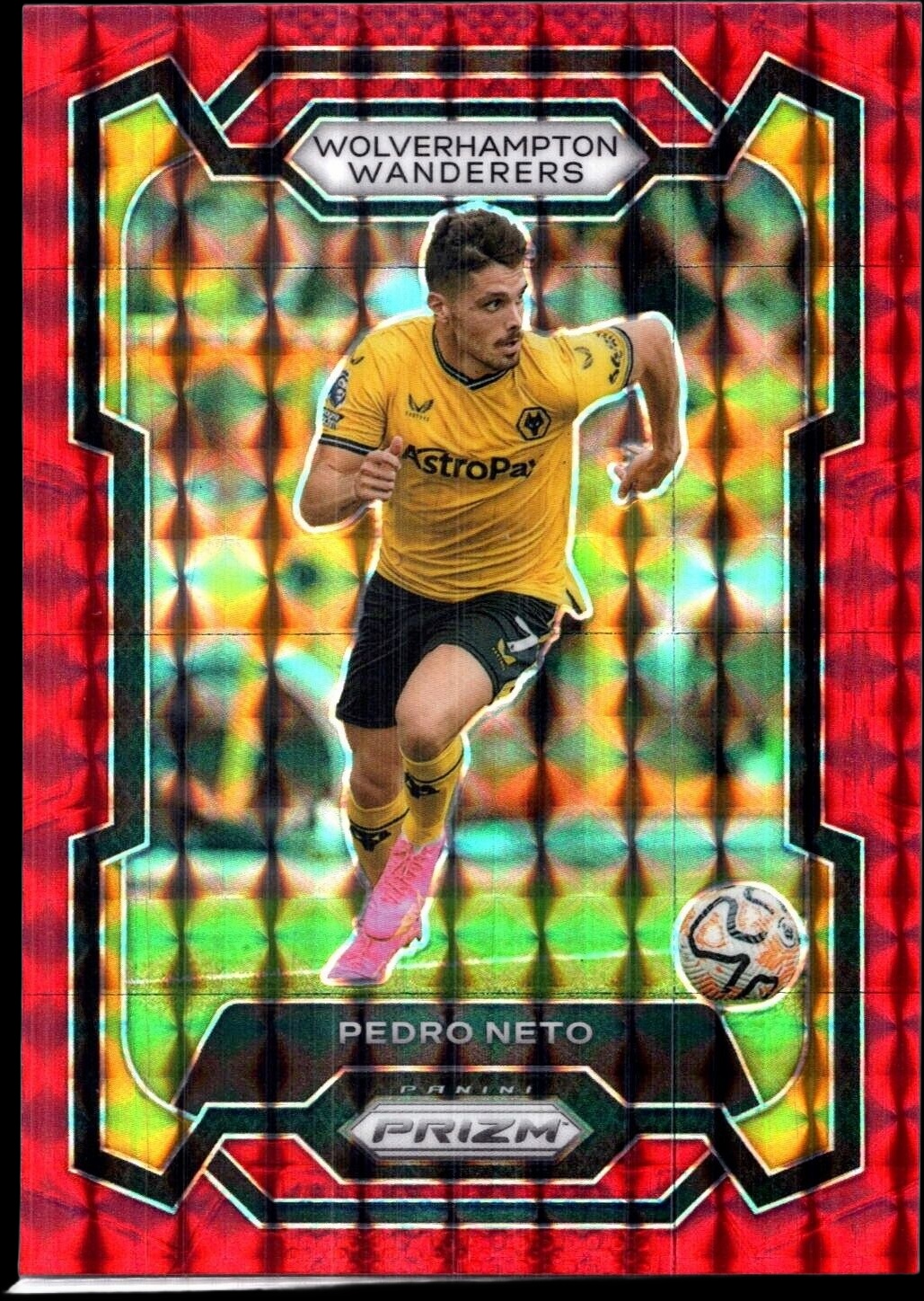 Pedro Neto 2023 Prizm Premier League #201 Red Mosaic Price Guide ...