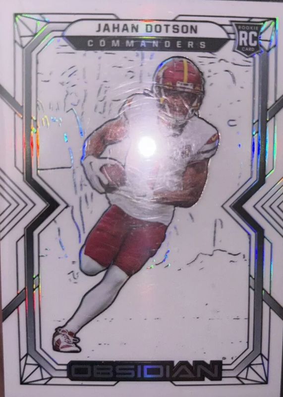 Jahan Dotson 2022 Obsidian #114 Electric Etch Contra /(SSP) Rookie RAW
