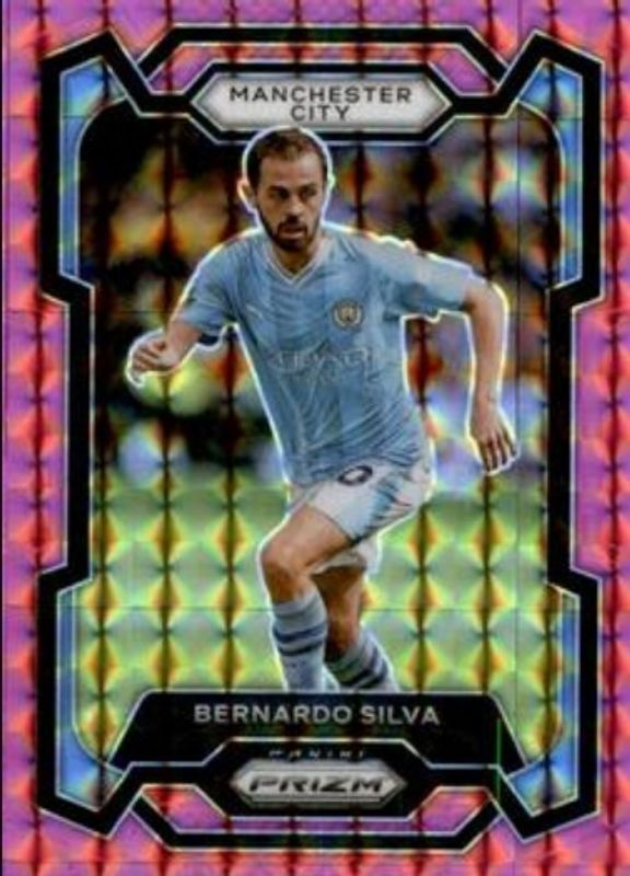 Bernardo Silva 2023 Prizm Premier League #14 Pink Mosaic RAW
