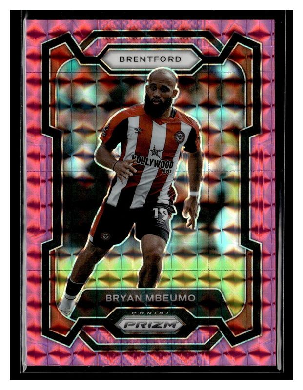 Bryan Mbeumo 2023 Prizm Premier League #143 Pink Mosaic RAW