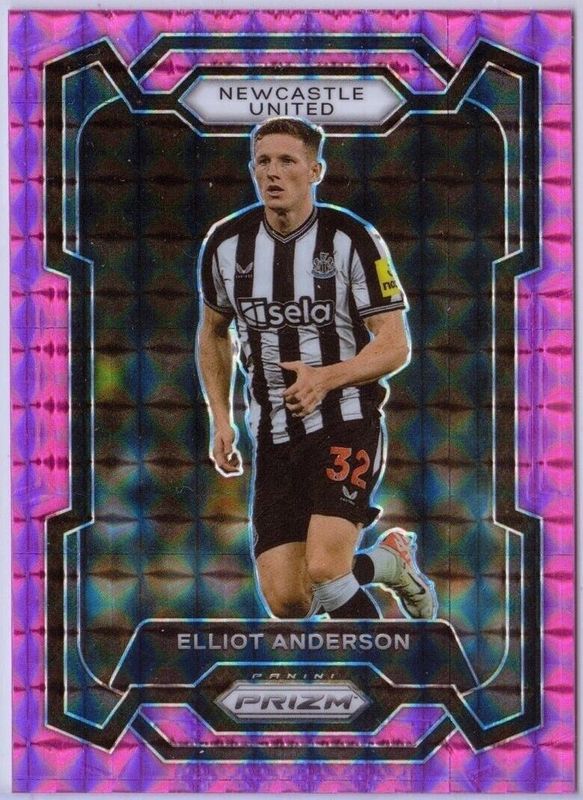 Elliot Anderson 2023 Prizm Premier League #71 Pink Mosaic RAW