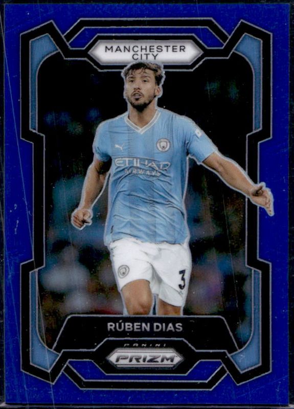 Ruben Dias 2023 Prizm Premier League #15 Blue /299 RAW