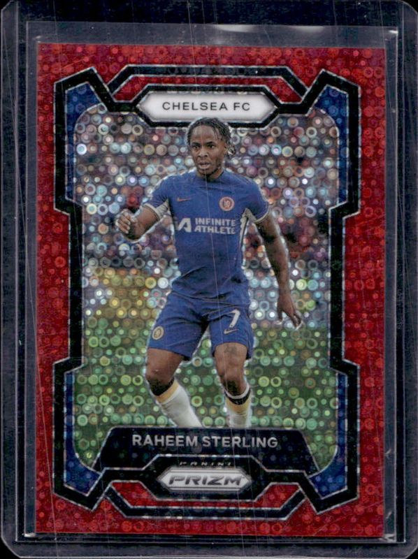 Raheem Sterling 2023 Prizm Premier League #184 Breakaway Red /49 RAW