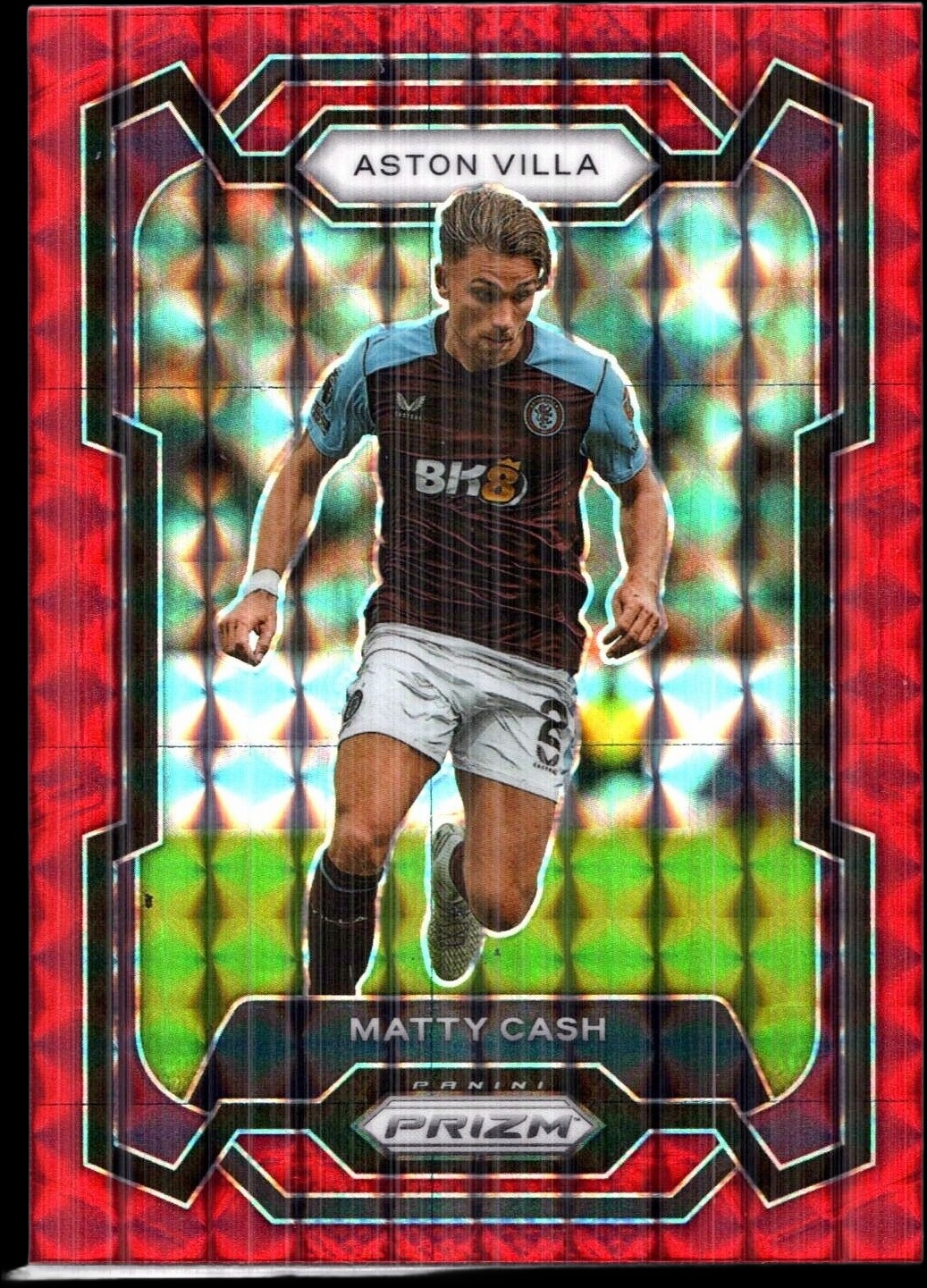 Matty Cash 2023 Prizm Premier League #107 Red Mosaic Price Guide ...