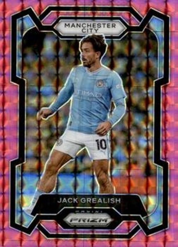 Jack Grealish 2023 Prizm Premier League #1 Pink Mosaic RAW