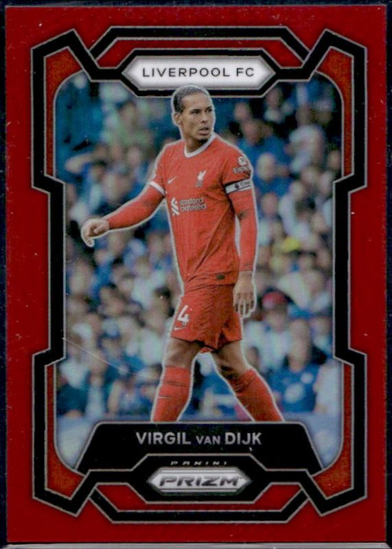 Virgil van Dijk 2023 Prizm Premier League #81 Red /199 RAW