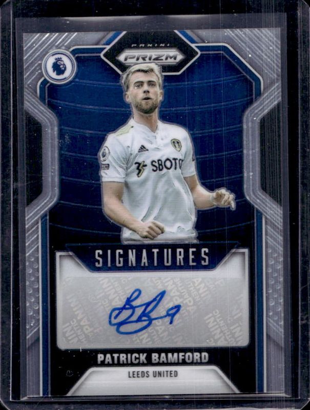 Patrick Bamford 2021 Prizm Premier League #S-PB Signatures RAW