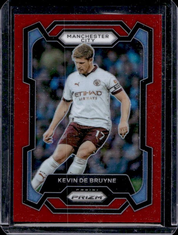 Kevin De Bruyne 2023 Prizm Premier League #7 Red /199 RAW