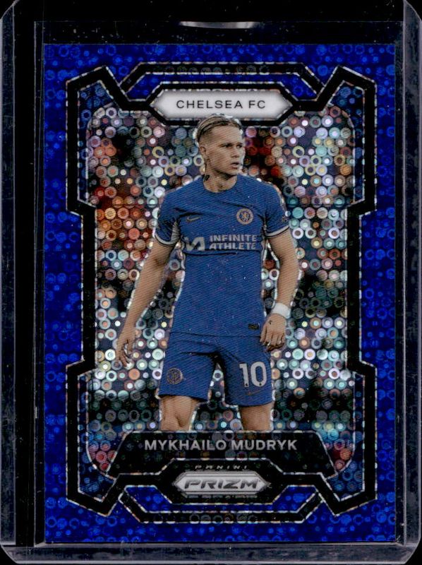 Mykhailo Mudryk 2023 Prizm Premier League #186 Breakaway Blue /99 RAW