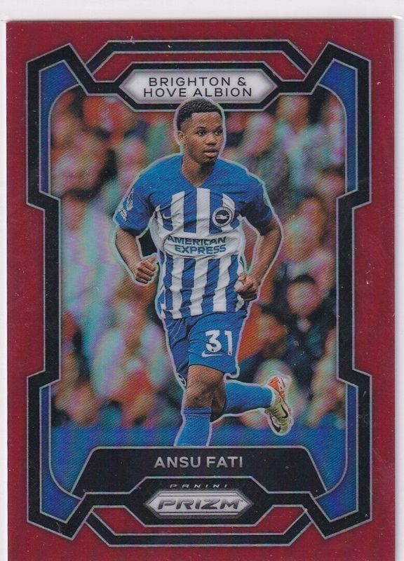 Ansu Fati 2023 Prizm Premier League #100 Red /199 RAW
