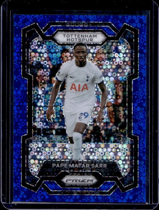 Pape Matar Sarr 2023 Prizm Premier League #136 Breakaway Blue /99 RAW