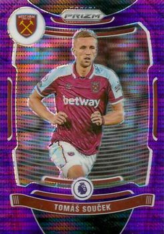 Tomas Soucek 2021 Prizm Premier League #238 Breakaway Violet /99 RAW