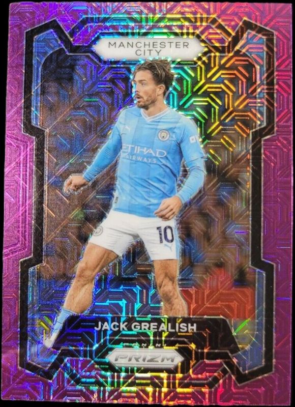 Jack Grealish 2023 Prizm Premier League #1 Purple RAW